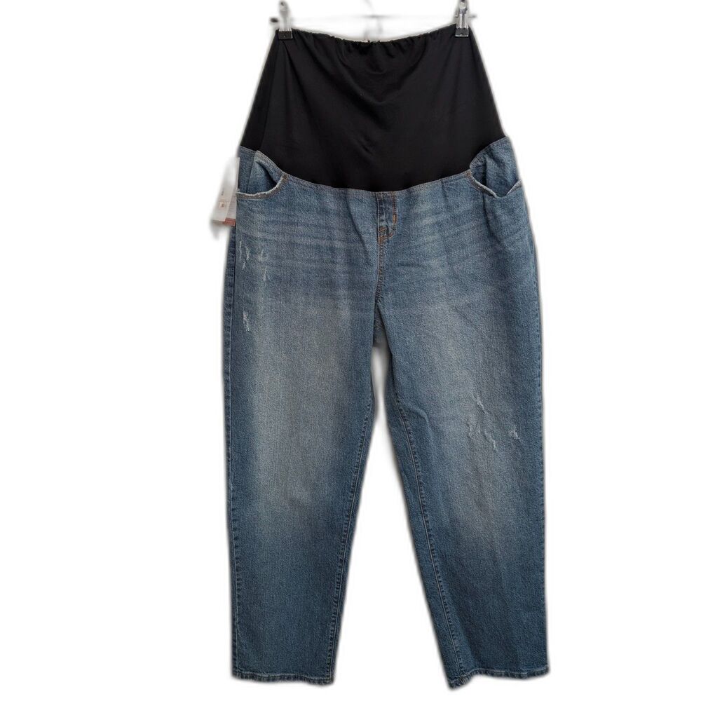 Isabel Maternity‎ by Ingrid & Isabel 90s Straight Jeans Medium Wash Size 16